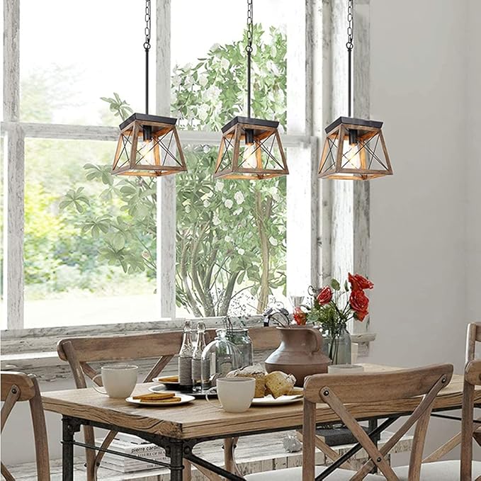 Suspension industrielle en bois AKENA